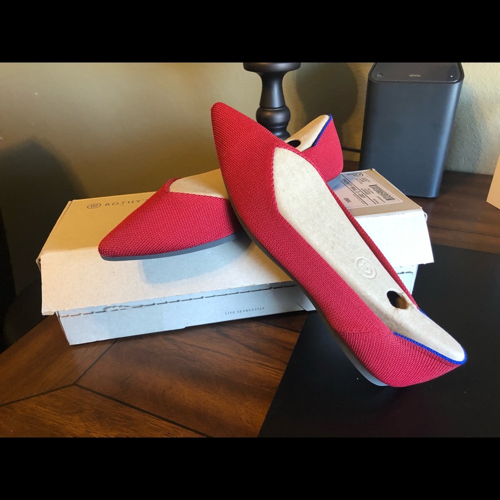 Rothy’s - Chili Red The Point, size 9